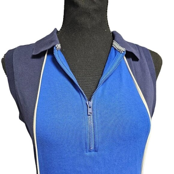 Nautica Two Toned Blue Summer Bodycon Mini Dress, Size Small - Picture 2 of 5